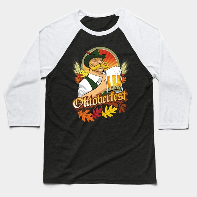 Oktoberfest Beer Festival Baseball T-Shirt by Styleuniversal